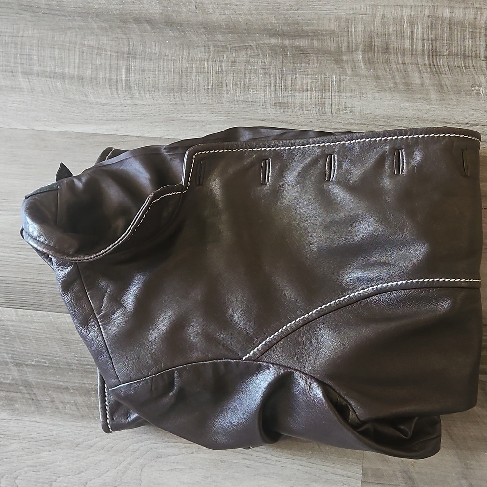 Saks Fifth Avenue Black Leather Jacket